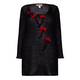 ZUZA-BART black SWEATER with roses appliqués
