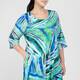 Aino Stretch Jersey Bubble Hem Printed Dress Green 