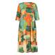 Aino Satin Viscose Printed Midi Dress Multi-Colour