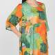 Aino Satin Viscose Printed Midi Dress Multi-Colour