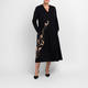 Alembika V-Neck Jersey Dress Black and Tan
