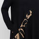 Alembika V-Neck Jersey Dress Black and Tan