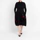 Alembika Princess Cut Rose Dress Black