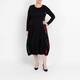 Alembika Rose Print Insert Dress Black