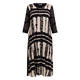 Alembika Satin Front Jersey Print Dress Black 