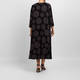 Alembika Satin Front Jersey Print Dress Black 