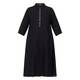 Alembika Linen Half Button Dress Black