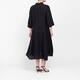 Alembika Linen Half Button Dress Black