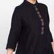 Alembika Linen Half Button Dress Black