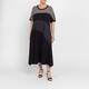 Alembika Striped Jersey Dress Black