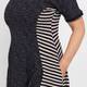 Alembika Striped Jersey Dress Black