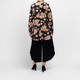 Alembika Velvet Leaf Pattern Jacket Black and Tan