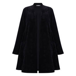 Alembika Velvet Long Jacket Black - Plus Size Collection