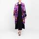 Alembika Abstract Floral Duster Coat Purple