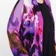 Alembika Abstract Floral Duster Coat Purple