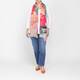 Alembika Floral Scarf Embroidered Multi-Colour Beige