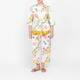 Alembika Cotton Tropical Flowers Shirt White