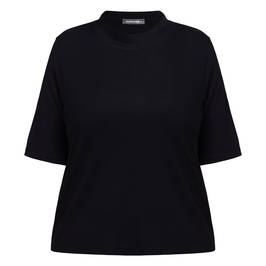 Alembika High Neck Top Black - Plus Size Collection