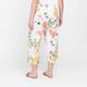 Alembika Cotton Tropical Flowers Trousers White