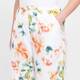 Alembika Cotton Tropical Flowers Trousers White