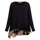 Alembika Velvet Insert Jersey Tunic Black