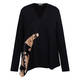 Alembika V-Neck Velvet Insert Jersey Tunic Black