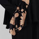 Alembika V-Neck Velvet Insert Jersey Tunic Black