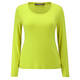 Marina Rinaldi chartreuse scoop neck long sleeve jersey top