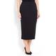 BEIGE long line black pencil SKIRT