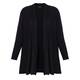 Beige Pleated A-Line Cardigan Black