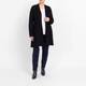 Beige Pleated A-Line Cardigan Black