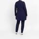 Beige Pleated A-Line Cardigan Navy 