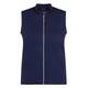 Beige Zip Up Jersey Cotton Gilet Navy