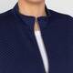 Beige Zip Up Jersey Cotton Gilet Navy