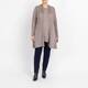Beige Pleated A-Line Gilet Taupe