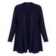 Beige Pleated A-Line Cardigan Navy 