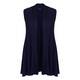 Beige Pleated A-Line Gilet Navy 