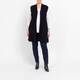 Beige Pleated A-Line Gilet Black