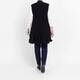 Beige Pleated A-Line Gilet Black