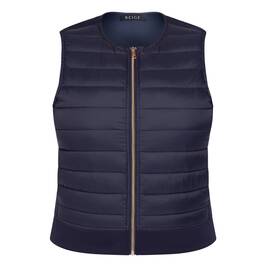 Beige Gilet Padded Navy - Plus Size Collection