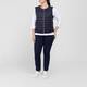 Beige Gilet Padded Navy