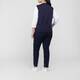 Beige Gilet Padded Navy
