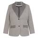 Beige Stretch Jersey Blazer Black and Ivory