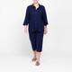 Beige Linen Blend Shirt Navy 