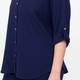 Beige Linen Blend Shirt Navy 