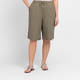 Beige Linen Blend Shorts Sage Green