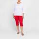 Beige Capri Trousers Red 