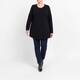 Beige Pleated A-Line Sweater Black