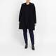 Beige Pleated A-Line Cardigan Black