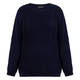 Beige Ribbed Sweater Navy 